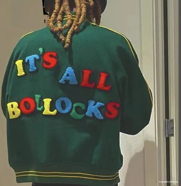 XL S Jamie It's M 21SS Reid Bollocks L Varsity All Jacket Black Green 0809
